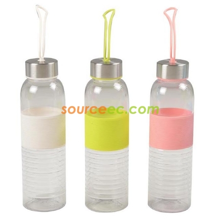 Transparent Water Bottle with String
