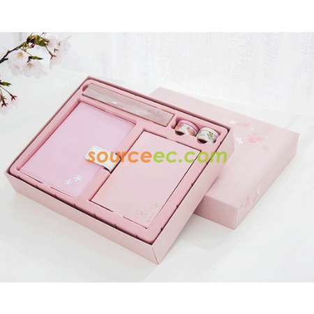 Customization Sakura PU Handbook Giftset Corporate Gifts