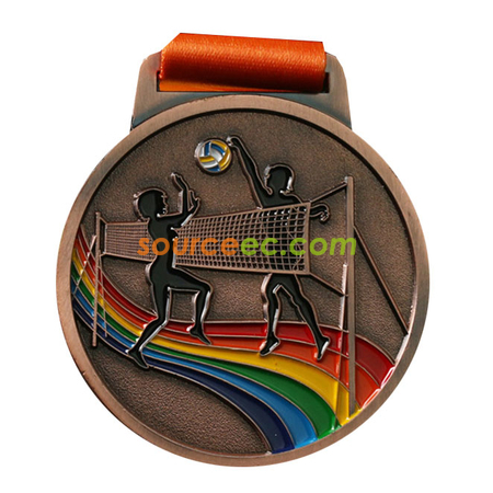 Customization Colorful Volleyball Medal Corporate Gifts