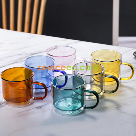 Customization Colorful Glass Mug Corporate Gifts