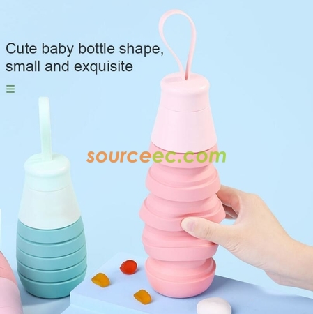 Customization 500ML Folding Portable Water Bottle Corporate Gifts