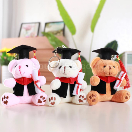 Customization Graduation Bear Keyring Corporate Gifts