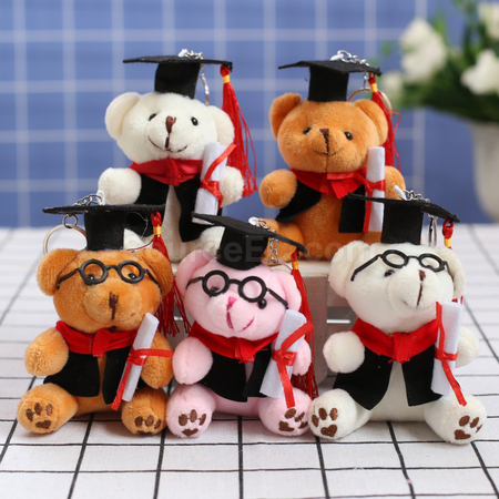 Customization Graduation Bear Keyring Corporate Gifts