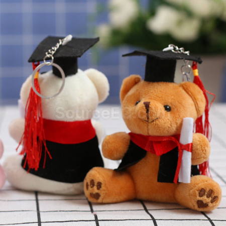 Customization Graduation Bear Keyring Corporate Gifts
