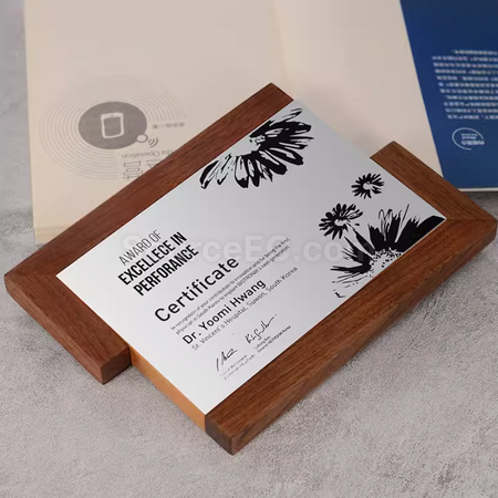 Customization Solid Wood Crystal Geometric Medal Corporate Gifts