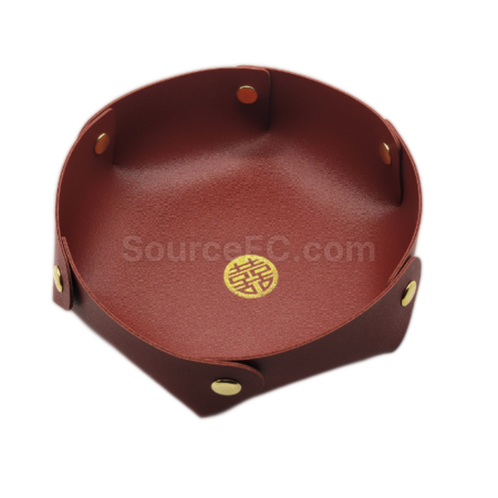 Customization Circular PU leather storage box Corporate Gifts