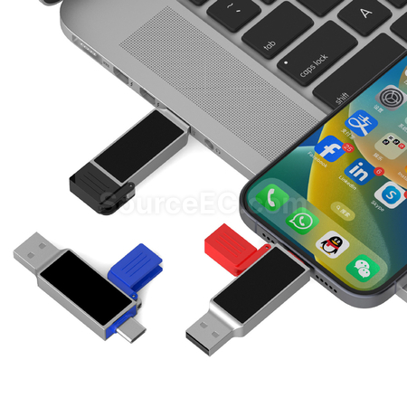 Customization Type-C USB Flash Drive with Lighting Logo Corporate Gifts