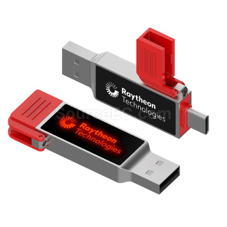 Customization Type-C USB Flash Drive with Lighting Logo Corporate Gifts