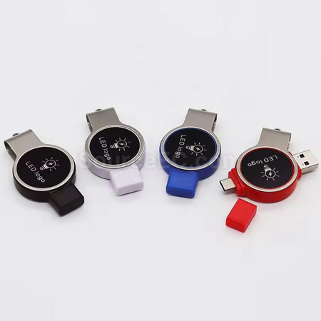Customization Type-C USB Flash Drive with Lighting Logo Corporate Gifts