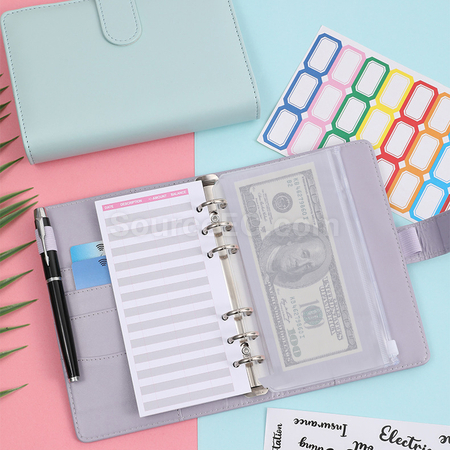 Customization A6 Macaron Folder Notebook Cash Saving Notebook Corporate Gifts