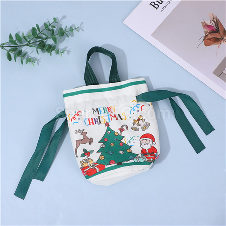 Customization Christmas Tote Drawstring Canvas Bag Corporate Gifts
