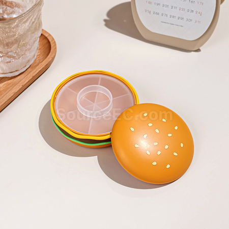 Customization Hamburger Shaped Pill Box Corporate Gifts