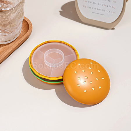 Customization Hamburger Shaped Pill Box Corporate Gifts
