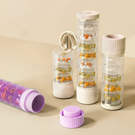  Pill Box with Pill Cutter