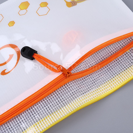 Customization PVC double-layer zipper file bag Corporate Gifts