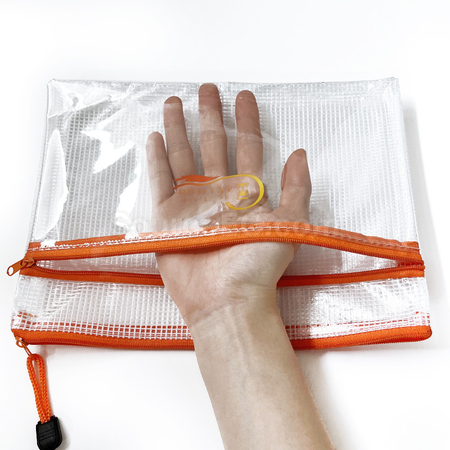 Customization PVC double-layer zipper file bag Corporate Gifts