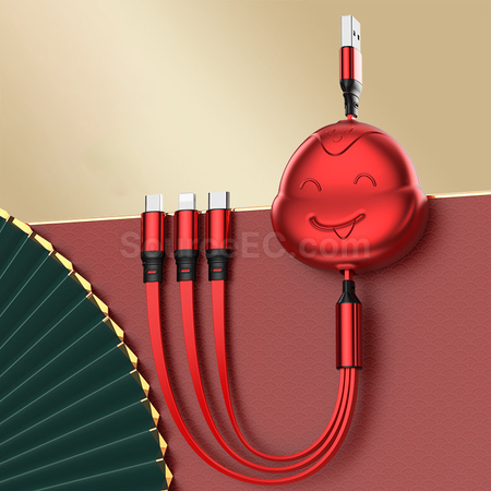 Customization 3 in 1 Retractable Quick Charge Data Line Corporate Gifts