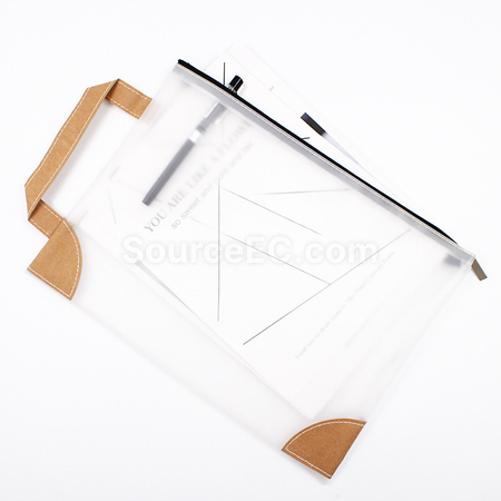 Customization Creative Portable Transparent PVC Zipper Document Bag Corporate Gifts