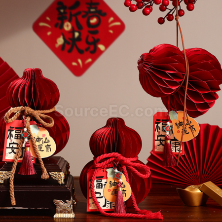 Customization Spring Festival Treasure Gourd Desktop Decoration Corporate Gifts