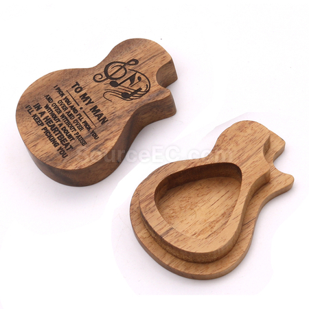 Customization Guitar Pick Wooden Box Corporate Gifts