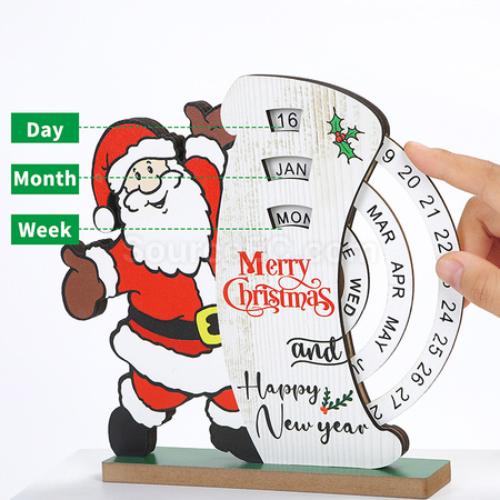 Customization Santa Claus Rotating Calendar Corporate Gifts