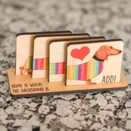 Customization Creative Wooden Coaster Corporate Gifts