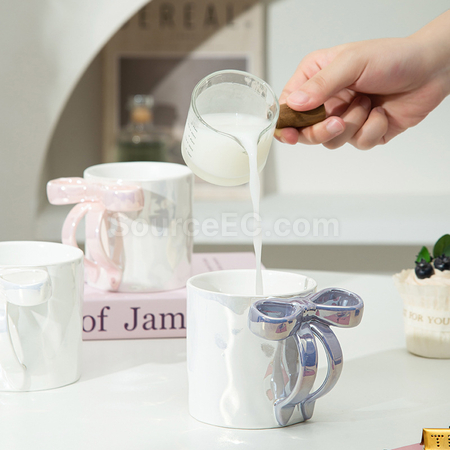 Customization Ceramic Mug With Bow Handle Corporate Gifts