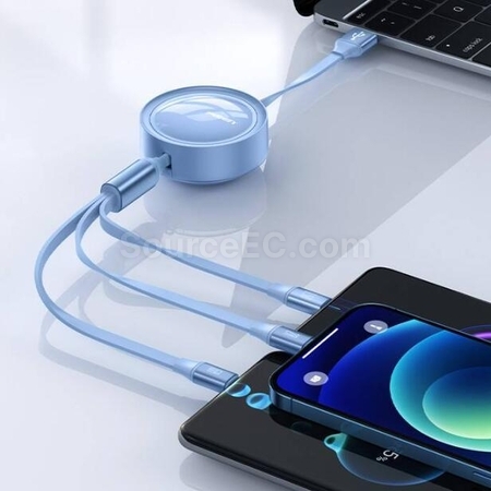Customization 3 in 1 Retractable Quick Charge Data Line Corporate Gifts