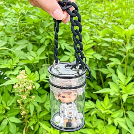 Customization Cylindrical PVC Transparent Doll Bag Corporate Gifts