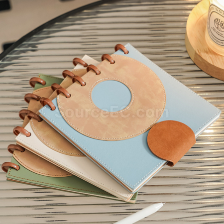 Customization Mushroom Button Square Loose leaf Notebook Corporate Gifts
