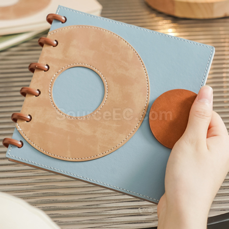 Customization Mushroom Button Square Loose leaf Notebook Corporate Gifts
