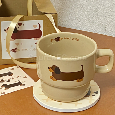 Customization Cartoon Ceramic Coffee Mug Corporate Gifts
