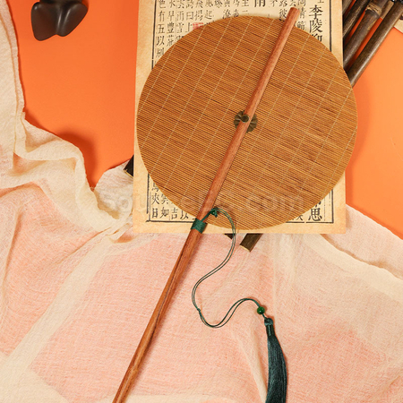 Customization Rotatable Bamboo Round Fan Corporate Gifts