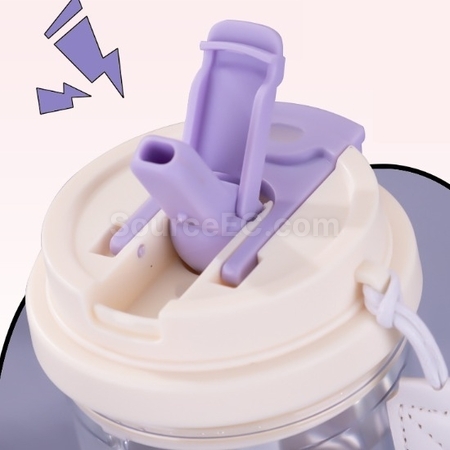 Customization Portable Sports Double Drinking Straw Cup Corporate Gifts