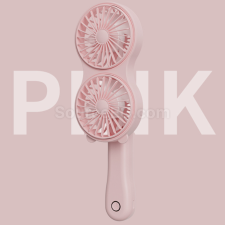 Customization Portable Desktop Handheld Double Head Fan Corporate Gifts