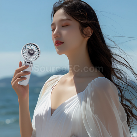 Customization Neck Folding Digital Display Fan Corporate Gifts