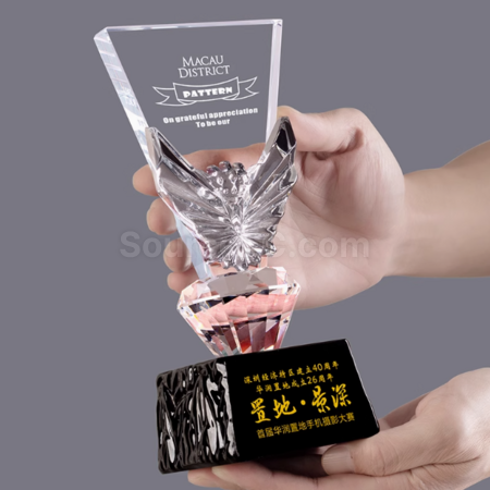 Customization Creative Color-Changing Crystal Trophy Corporate Gifts