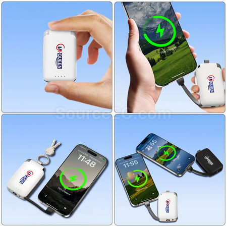 Customization Keychain Power Bank With Lamp Corporate Gifts