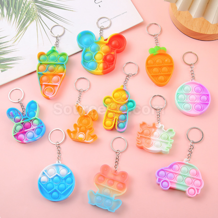 Customization Rainbow stress - relieving keychain Corporate Gifts