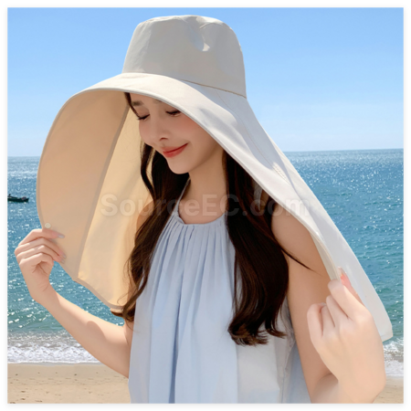 Shawl Neck Visor Bucket Hat