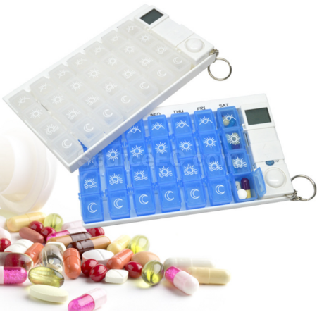 28-compartment intelligent electronic reminder pill box