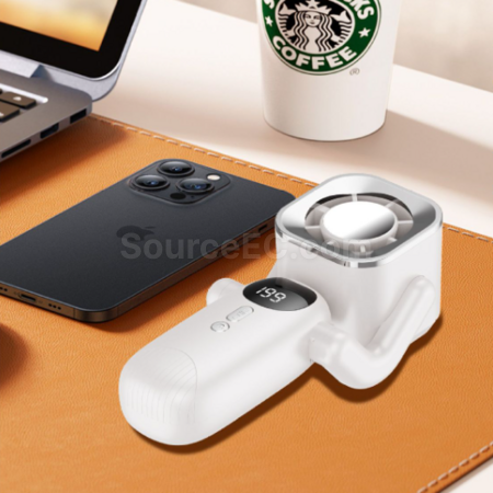 Customization Handheld digital display fan with flashlight Corporate Gifts