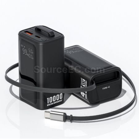 Customization Portable mobile power supply with built-in cable Corporate Gifts