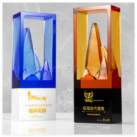 Glass Crystal Trophy