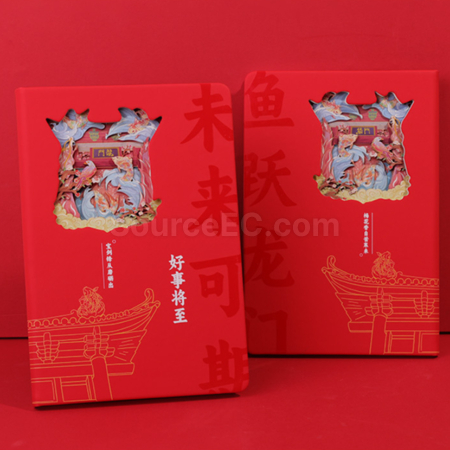 Customization Customizable Creative 3D Hollow Paper Sculpture Notebook Corporate Gifts