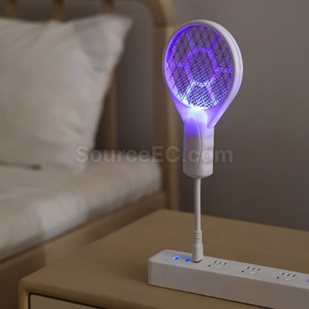 Customization USB Portable Mosquito Racket with Mosquito Lure, 2-in-1 Corporate Gifts