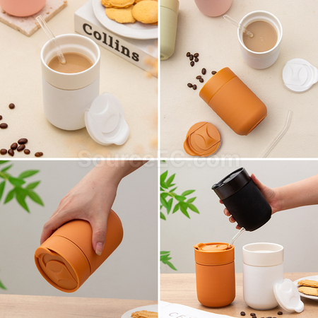 Customization Travel Silicone Ceramic Mug  Corporate Gifts