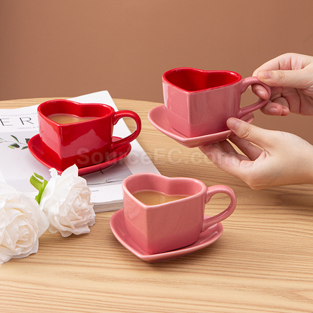 Customization Ceramic Coffee cup And Saucer Set Corporate Gifts
