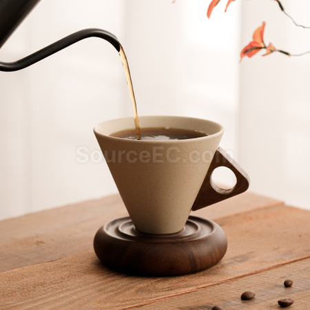 Customization Stoneware Funnel Coffee Cup Corporate Gifts