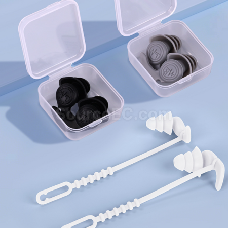 Customization Noise-canceling swimming earplugs with a cord Corporate Gifts